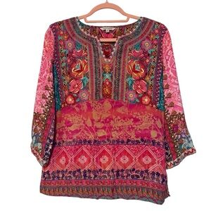 John Mark Multicolor Floral Tunic